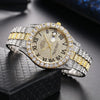Gold Rhinestone Quartz Watch