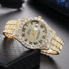 Gold Rhinestone Quartz Watch